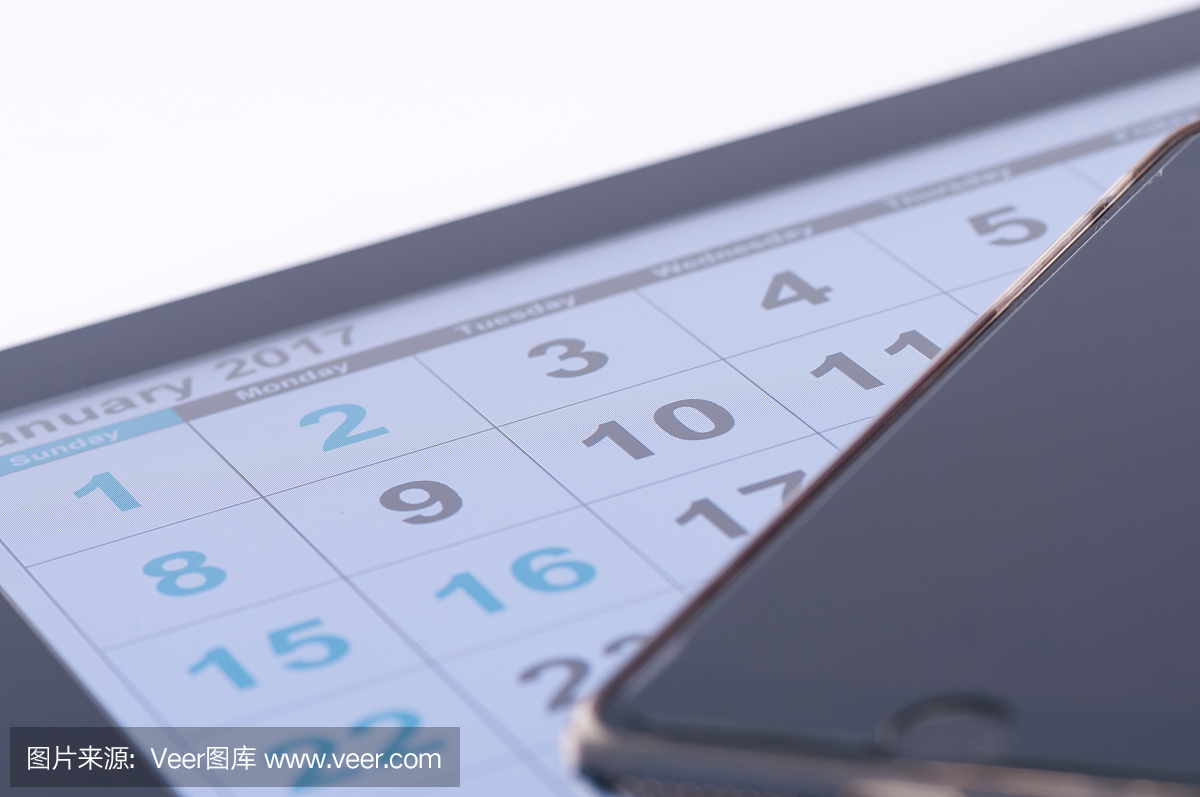 5、日歷配智能手機(jī),新年上班時(shí)間